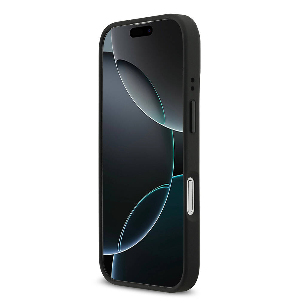 Apple iPhone 17 Kılıf BMW Orjinal Lisanslı M-safe Şarj Özellikli Deri Arka Yüzey Metal Logolu Delikli Şerit Tasarımlı Kapak - 22