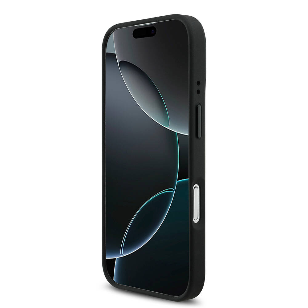 Apple iPhone 17 Kılıf BMW Orjinal Lisanslı M-safe Şarj Özellikli M Logolu Üç Şeritli Delikli Deri Kapak - 13