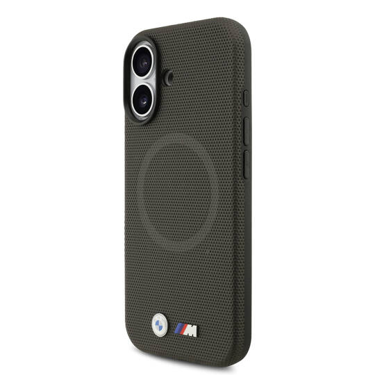 Apple iPhone 17 Kılıf BMW Orjinal Lisanslı M-safe Şarj Özellikli Metal Logolu Delikli M Dizayn Deri Kapak - 7