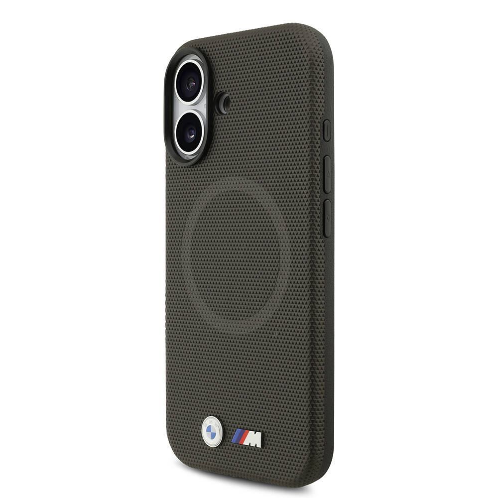 Apple iPhone 17 Kılıf BMW Orjinal Lisanslı M-safe Şarj Özellikli Metal Logolu Delikli M Dizayn Deri Kapak - 7