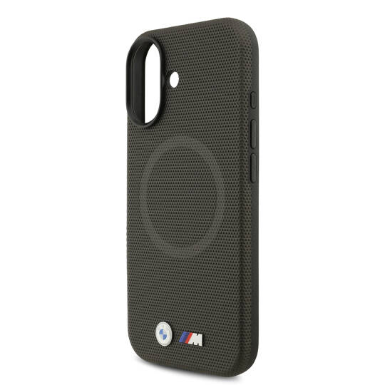 Apple iPhone 17 Kılıf BMW Orjinal Lisanslı M-safe Şarj Özellikli Metal Logolu Delikli M Dizayn Deri Kapak - 11