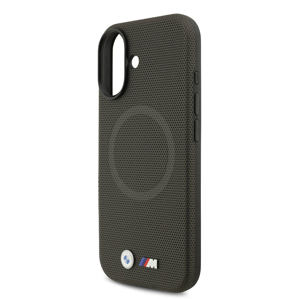 Apple iPhone 17 Kılıf BMW Orjinal Lisanslı M-safe Şarj Özellikli Metal Logolu Delikli M Dizayn Deri Kapak - 11