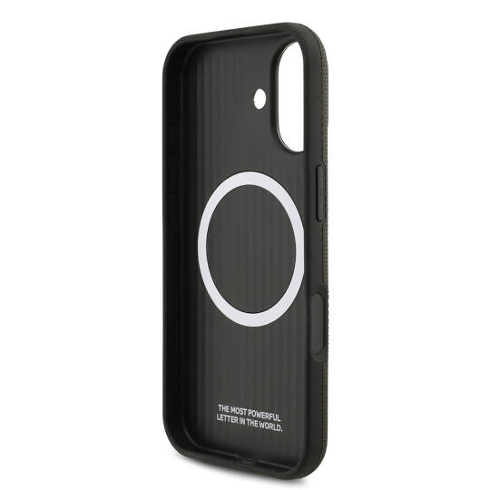 Apple iPhone 17 Kılıf BMW Orjinal Lisanslı M-safe Şarj Özellikli Metal Logolu Delikli M Dizayn Deri Kapak - 12
