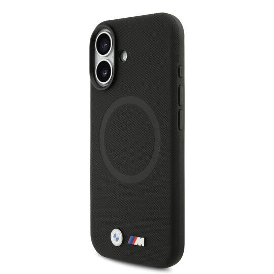 Apple iPhone 17 Kılıf BMW Orjinal Lisanslı M-safe Şarj Özellikli Metal Logolu Delikli M Dizayn Deri Kapak - 14
