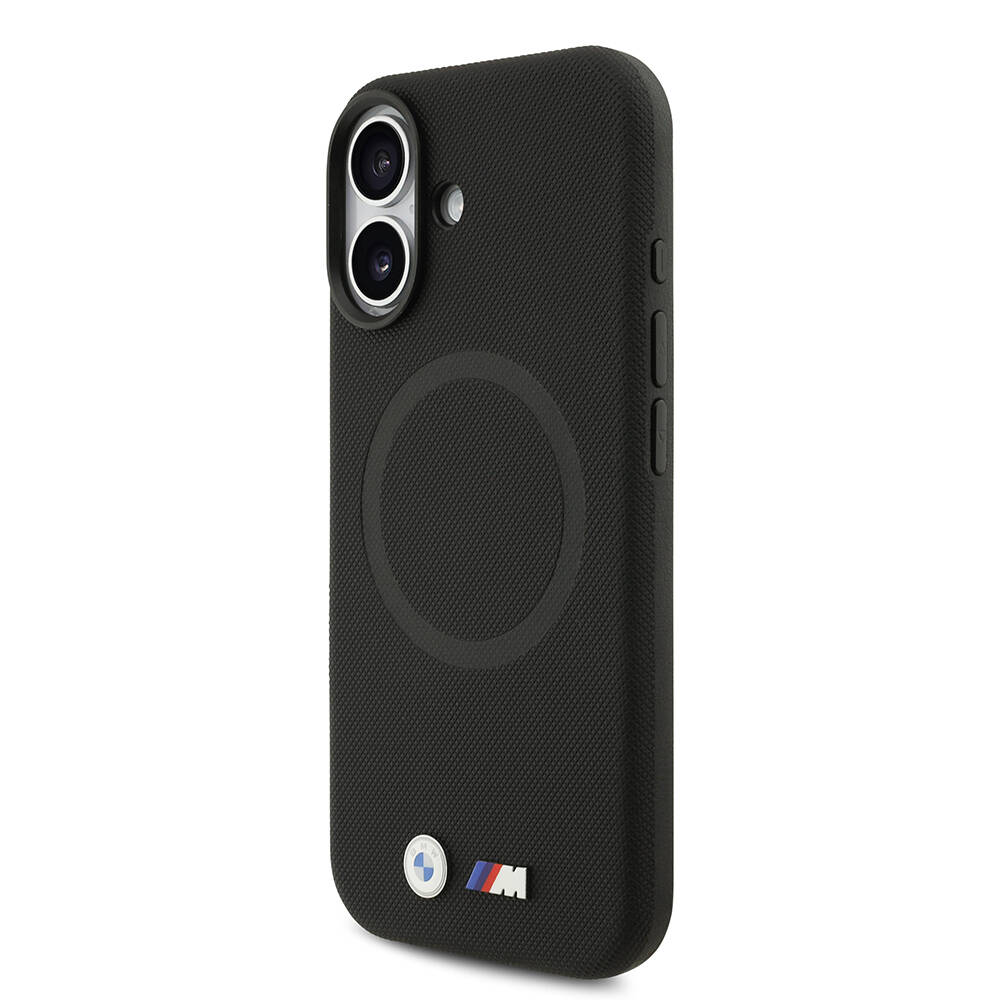 Apple iPhone 17 Kılıf BMW Orjinal Lisanslı M-safe Şarj Özellikli Metal Logolu Delikli M Dizayn Deri Kapak - 14