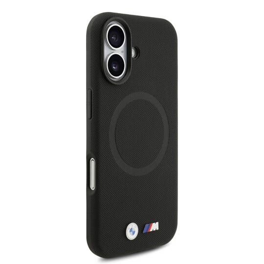 Apple iPhone 17 Kılıf BMW Orjinal Lisanslı M-safe Şarj Özellikli Metal Logolu Delikli M Dizayn Deri Kapak - 16