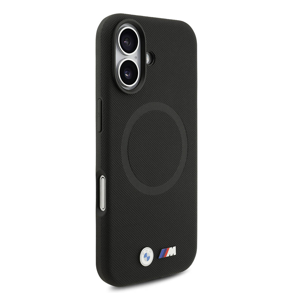 Apple iPhone 17 Kılıf BMW Orjinal Lisanslı M-safe Şarj Özellikli Metal Logolu Delikli M Dizayn Deri Kapak - 16