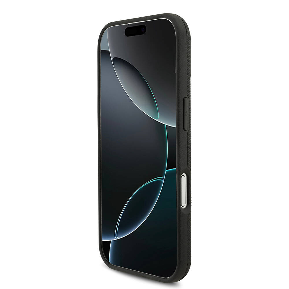Apple iPhone 17 Kılıf BMW Orjinal Lisanslı M-safe Şarj Özellikli Metal Logolu Delikli M Dizayn Deri Kapak - 17