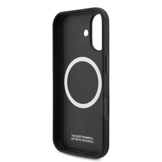 Apple iPhone 17 Kılıf BMW Orjinal Lisanslı M-safe Şarj Özellikli Metal Logolu Delikli M Dizayn Deri Kapak - 19