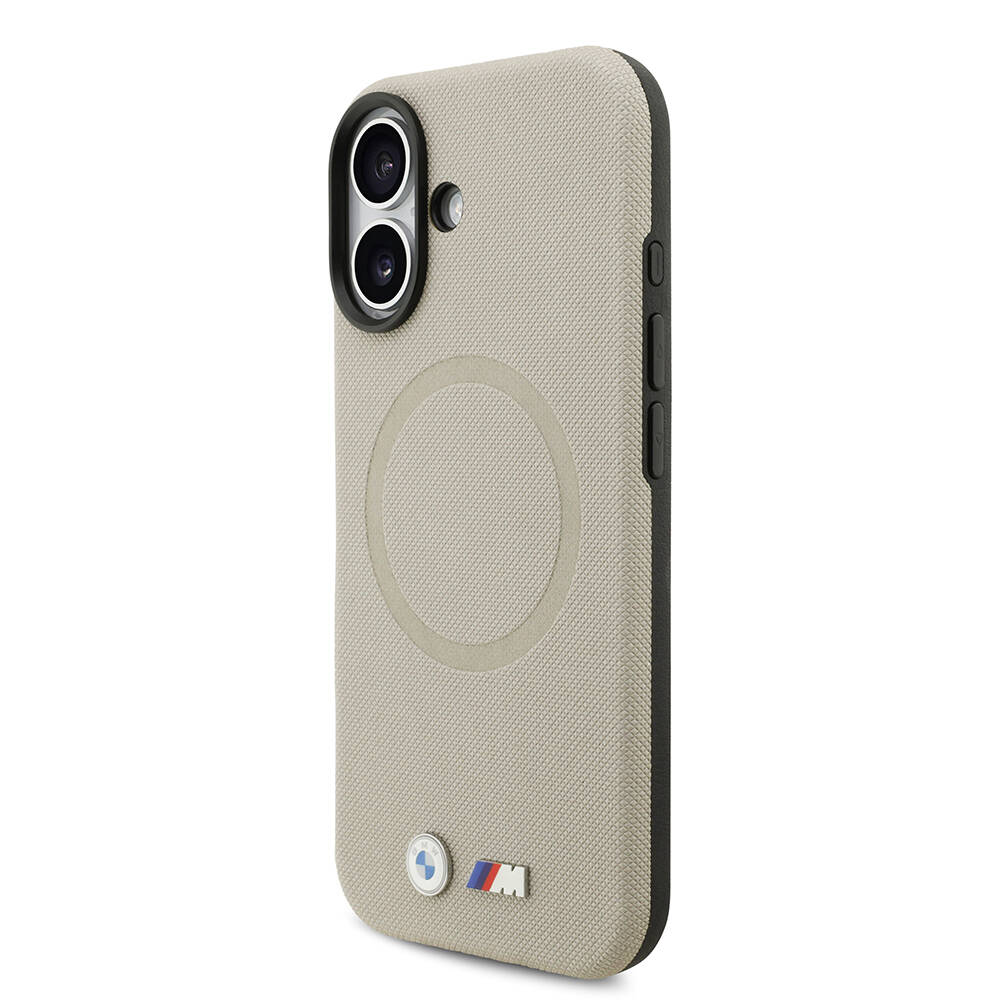 Apple iPhone 17 Kılıf BMW Orjinal Lisanslı M-safe Şarj Özellikli Metal Logolu Delikli M Dizayn Deri Kapak - 21