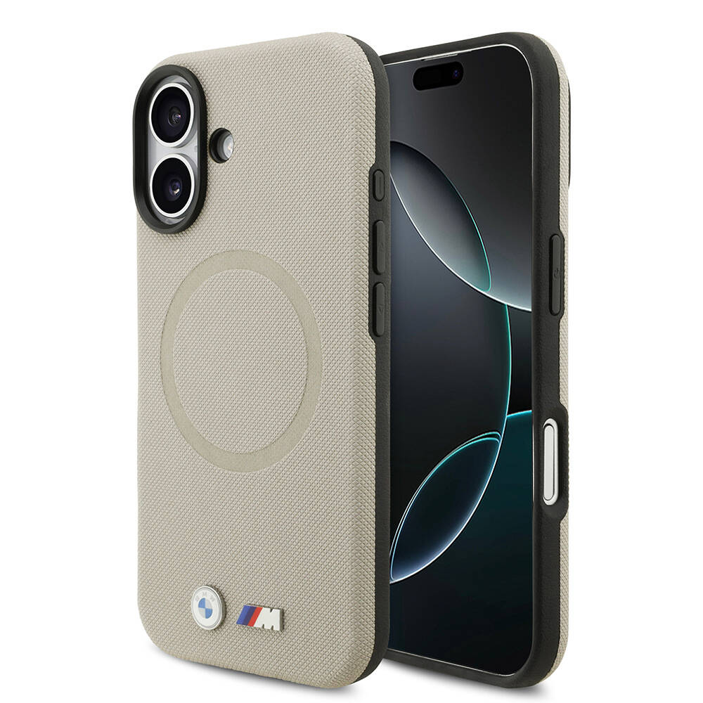 Apple iPhone 17 Kılıf BMW Orjinal Lisanslı M-safe Şarj Özellikli Metal Logolu Delikli M Dizayn Deri Kapak - 4