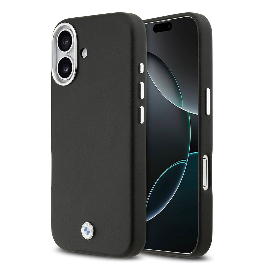 Apple iPhone 17 Kılıf BMW Orjinal Lisanslı M-safe Şarj Özellikli Metal Logolu Tam Kaplama Deri Kapak - 3