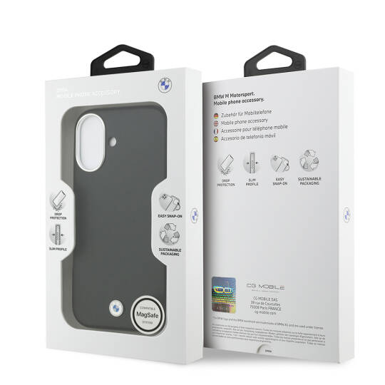 Apple iPhone 17 Kılıf BMW Orjinal Lisanslı M-safe Şarj Özellikli Metal Logolu Tam Kaplama Deri Kapak - 10