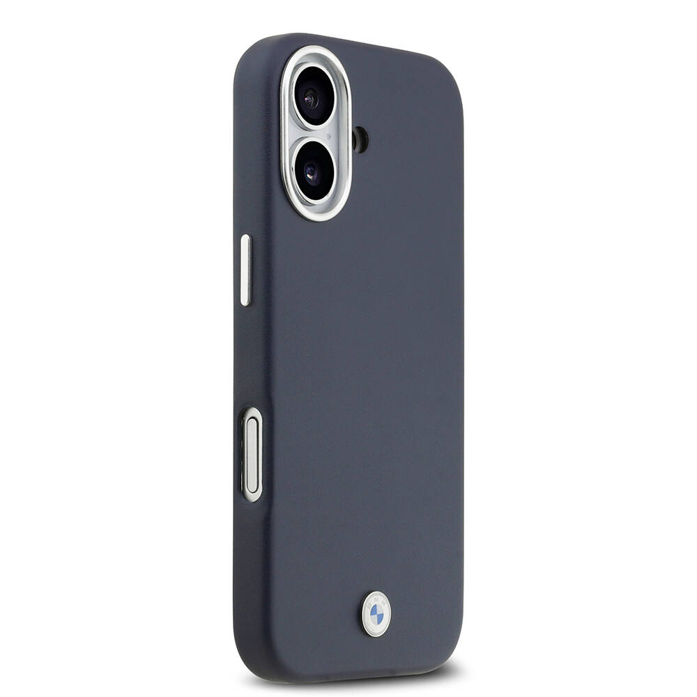 Apple iPhone 17 Kılıf BMW Orjinal Lisanslı M-safe Şarj Özellikli Metal Logolu Tam Kaplama Deri Kapak - 13