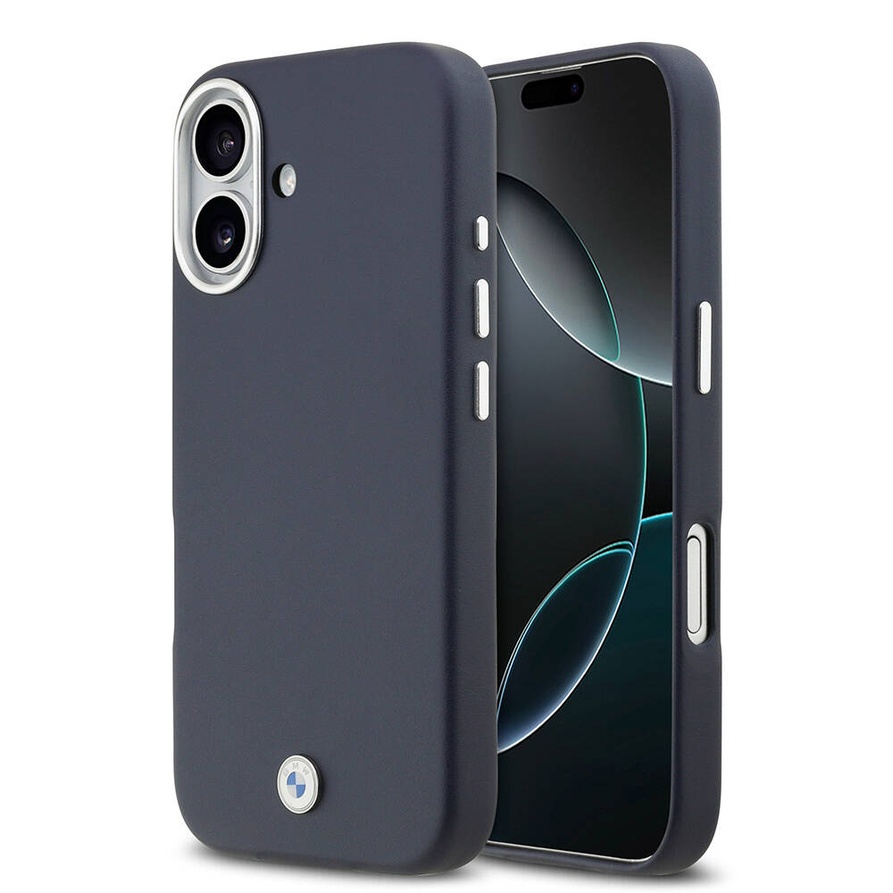 Apple iPhone 17 Kılıf BMW Orjinal Lisanslı M-safe Şarj Özellikli Metal Logolu Tam Kaplama Deri Kapak - 1