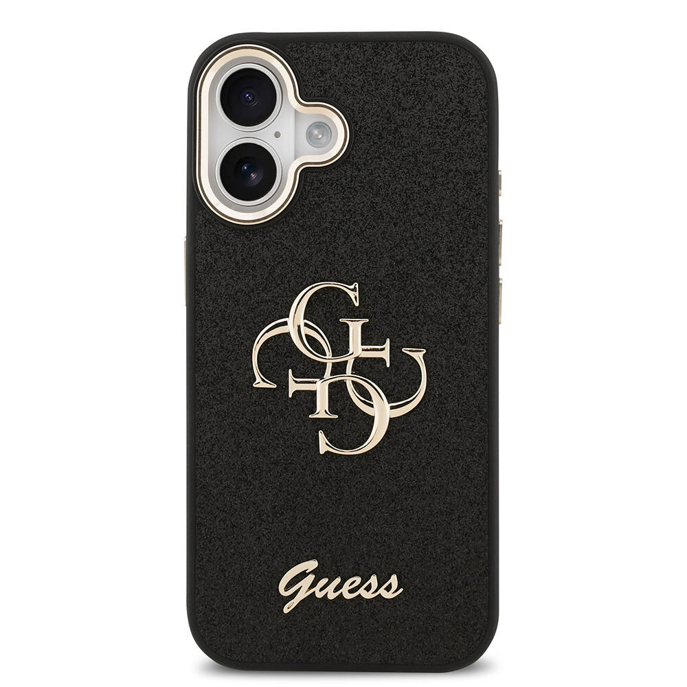 Apple iPhone 17 Kılıf Guess Orjinal Lisanslı 4G Büyük Metal Kamera Çerçeveli ve Logolu Glitter Kapak - 7