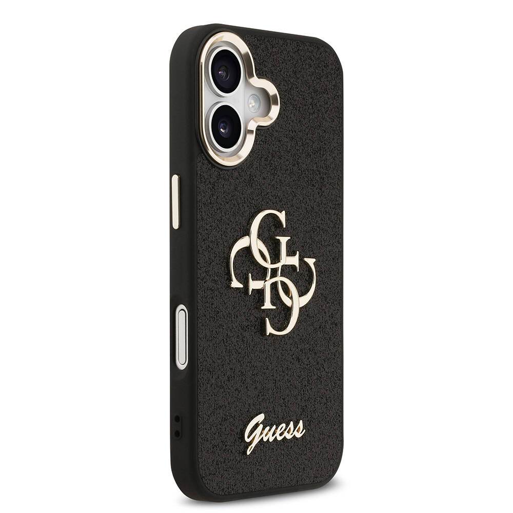 Apple iPhone 17 Kılıf Guess Orjinal Lisanslı 4G Büyük Metal Kamera Çerçeveli ve Logolu Glitter Kapak - 8