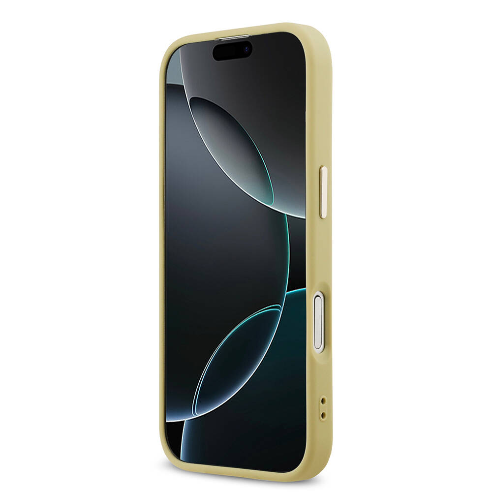 Apple iPhone 17 Kılıf Guess Orjinal Lisanslı 4G Büyük Metal Kamera Çerçeveli ve Logolu Glitter Kapak - 16