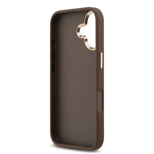 Apple iPhone 17 Kılıf Guess Orjinal Lisanslı Gold Metal Kamera Çerçeveli 4G Desenli Metal Büyük 4G ve Yazı Logolu Kapak - 10