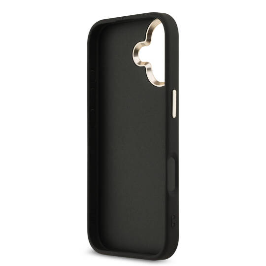 Apple iPhone 17 Kılıf Guess Orjinal Lisanslı Gold Metal Kamera Çerçeveli 4G Desenli Metal Büyük 4G ve Yazı Logolu Kapak - 17