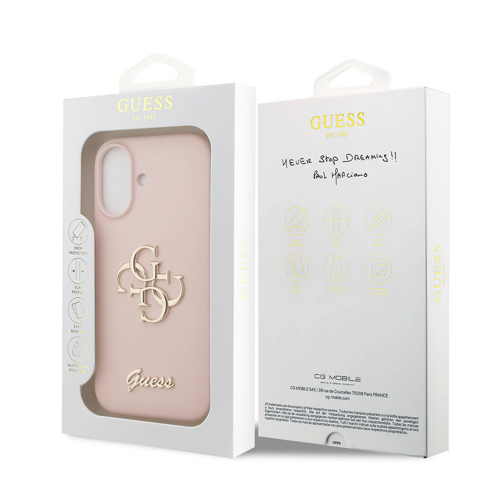Apple iPhone 17 Kılıf Guess Orjinal Lisanslı Grained Yazı Logolu Kapak - 19