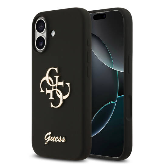 Apple iPhone 17 Kılıf Guess Orjinal Lisanslı Grained Yazı Logolu Kapak - 4