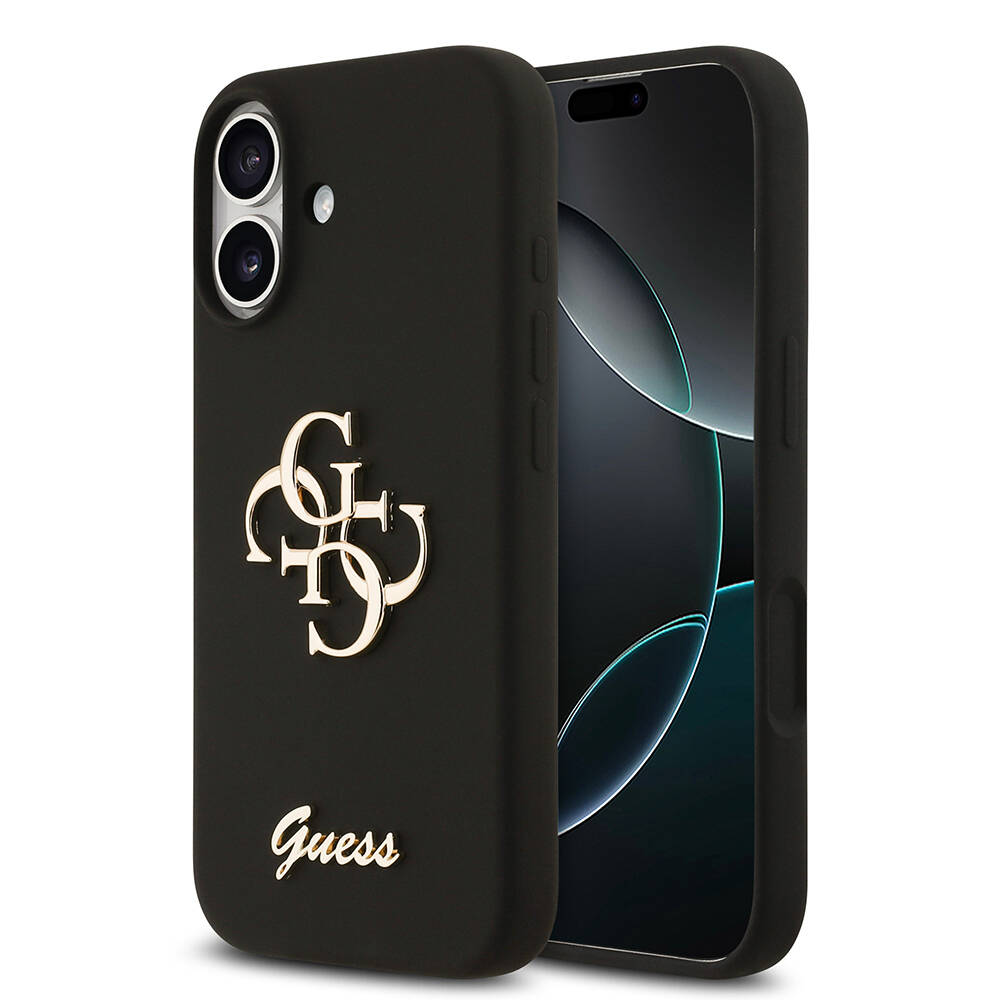 Apple iPhone 17 Kılıf Guess Orjinal Lisanslı Grained Yazı Logolu Kapak - 4