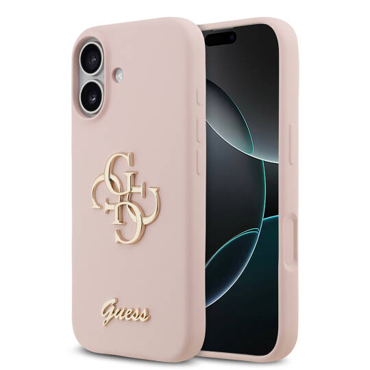 Apple iPhone 17 Kılıf Guess Orjinal Lisanslı Grained Yazı Logolu Kapak - 3