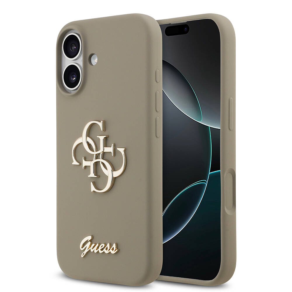Apple iPhone 17 Kılıf Guess Orjinal Lisanslı Grained Yazı Logolu Kapak - 1