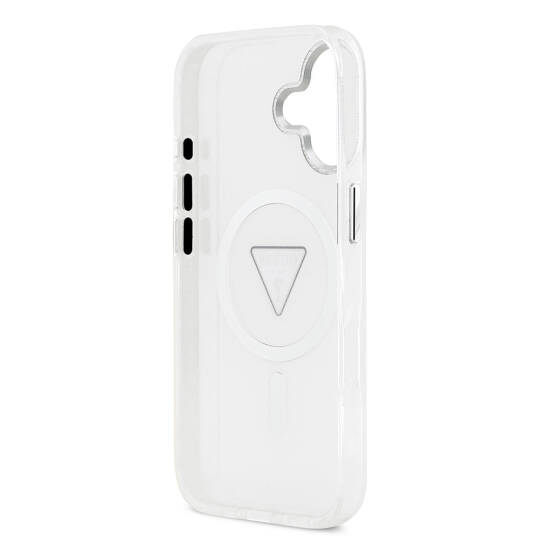 Apple iPhone 17 Kılıf Guess Orjinal Lisanslı M-safe Şarj Özellikli IML Baskılı Üçgen Logolu Metal Kamera Çerçeveli Kapak - 15