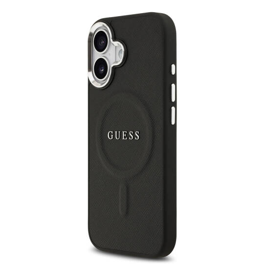 Apple iPhone 17 Kılıf Guess Orjinal Lisanslı M-safe Şarj Özellikli Klasik Yazı Logolu PU Deri Kapak - 4