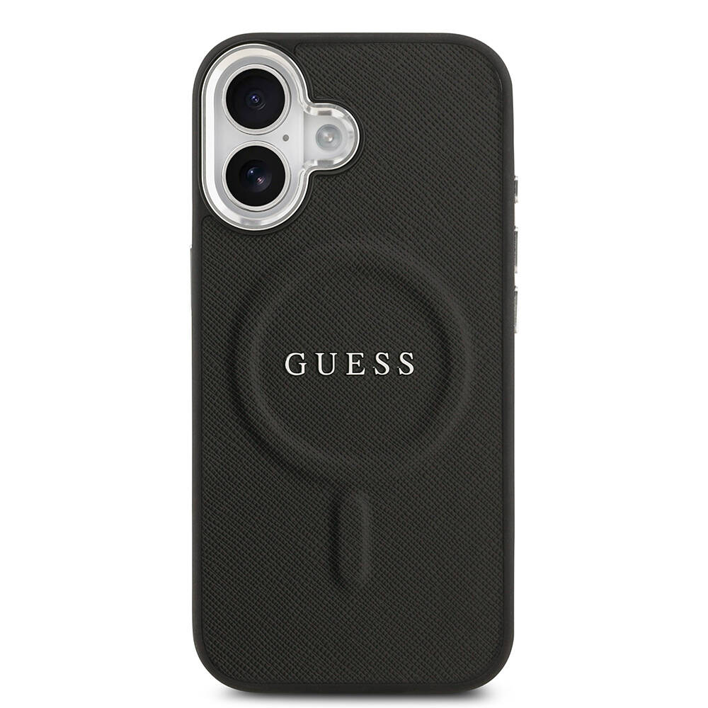 Apple iPhone 17 Kılıf Guess Orjinal Lisanslı M-safe Şarj Özellikli Klasik Yazı Logolu PU Deri Kapak - 5