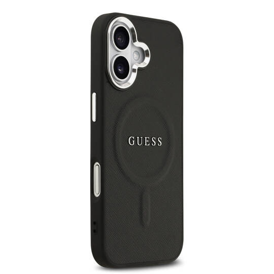 Apple iPhone 17 Kılıf Guess Orjinal Lisanslı M-safe Şarj Özellikli Klasik Yazı Logolu PU Deri Kapak - 6