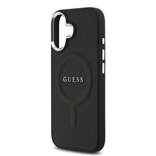Apple iPhone 17 Kılıf Guess Orjinal Lisanslı M-safe Şarj Özellikli Klasik Yazı Logolu PU Deri Kapak - 8