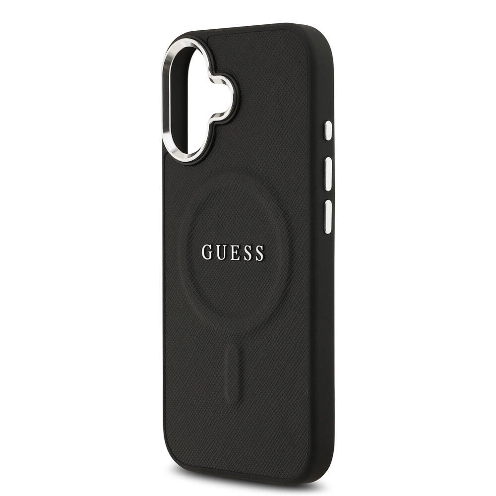 Apple iPhone 17 Kılıf Guess Orjinal Lisanslı M-safe Şarj Özellikli Klasik Yazı Logolu PU Deri Kapak - 8