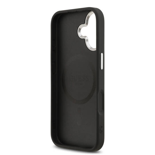 Apple iPhone 17 Kılıf Guess Orjinal Lisanslı M-safe Şarj Özellikli Klasik Yazı Logolu PU Deri Kapak - 9