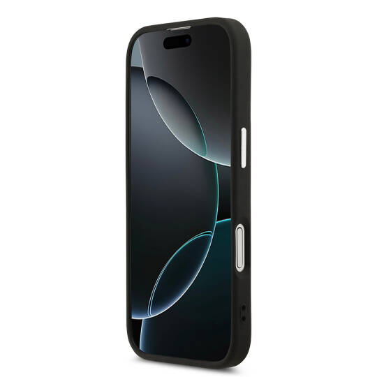 Apple iPhone 17 Kılıf Guess Orjinal Lisanslı M-safe Şarj Özellikli PU Deri Metal Kamera Çerçeveli Üçgen Logolu Kapak - 5