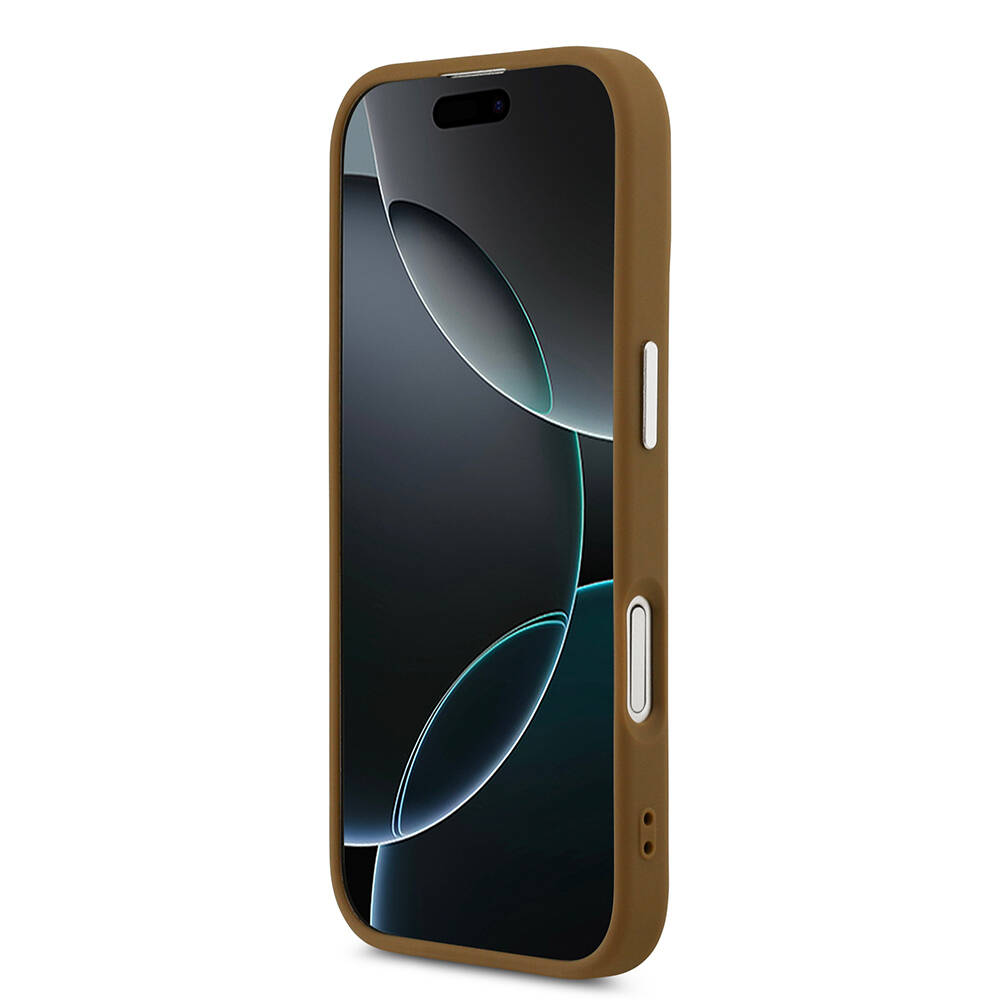 Apple iPhone 17 Kılıf Guess Orjinal Lisanslı M-safe Şarj Özellikli PU Deri Metal Kamera Çerçeveli Üçgen Logolu Kapak - 14