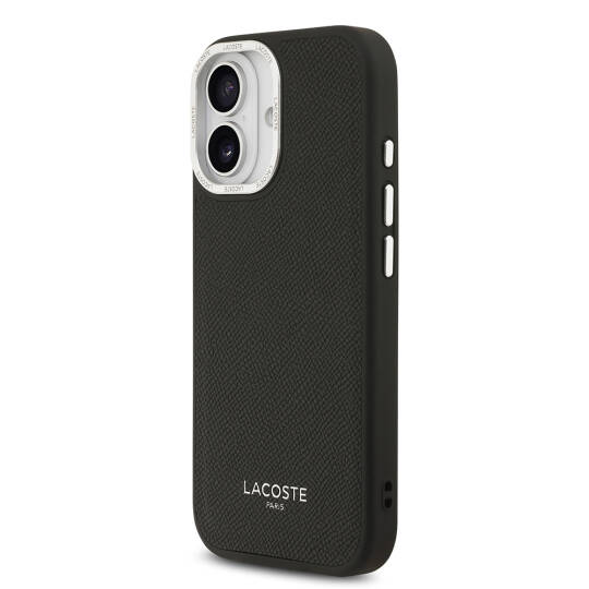 Apple iPhone 17 Kılıf Lacoste Orjinal Lisanslı M-safe Şarj Özellikli Champs Elysees PU Deri Tasarımlı Kapak - 6
