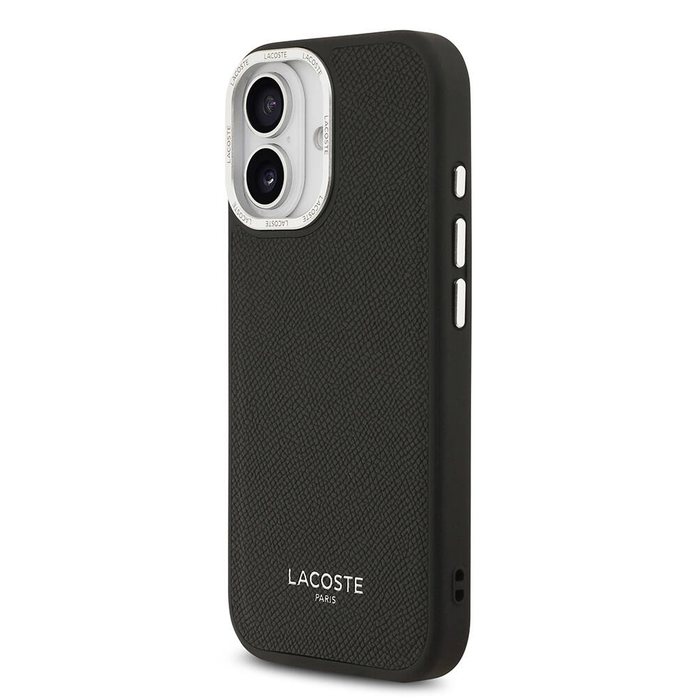 Apple iPhone 17 Kılıf Lacoste Orjinal Lisanslı M-safe Şarj Özellikli Champs Elysees PU Deri Tasarımlı Kapak - 6