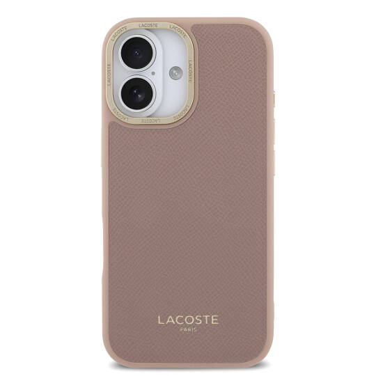 Apple iPhone 17 Kılıf Lacoste Orjinal Lisanslı M-safe Şarj Özellikli Champs Elysees PU Deri Tasarımlı Kapak - 8