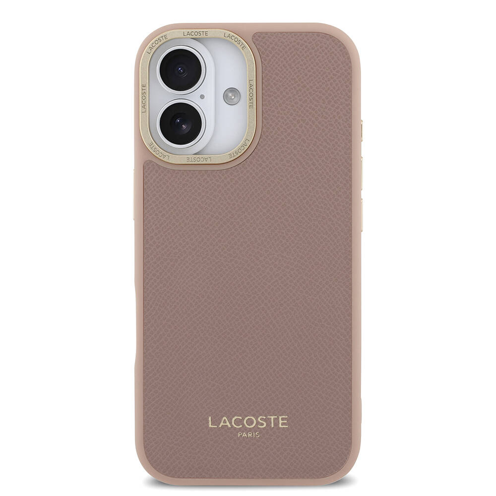 Apple iPhone 17 Kılıf Lacoste Orjinal Lisanslı M-safe Şarj Özellikli Champs Elysees PU Deri Tasarımlı Kapak - 8