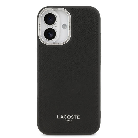 Apple iPhone 17 Kılıf Lacoste Orjinal Lisanslı M-safe Şarj Özellikli Champs Elysees PU Deri Tasarımlı Kapak - 9