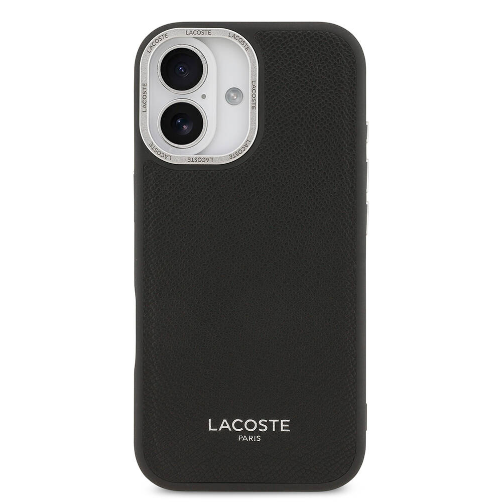 Apple iPhone 17 Kılıf Lacoste Orjinal Lisanslı M-safe Şarj Özellikli Champs Elysees PU Deri Tasarımlı Kapak - 9