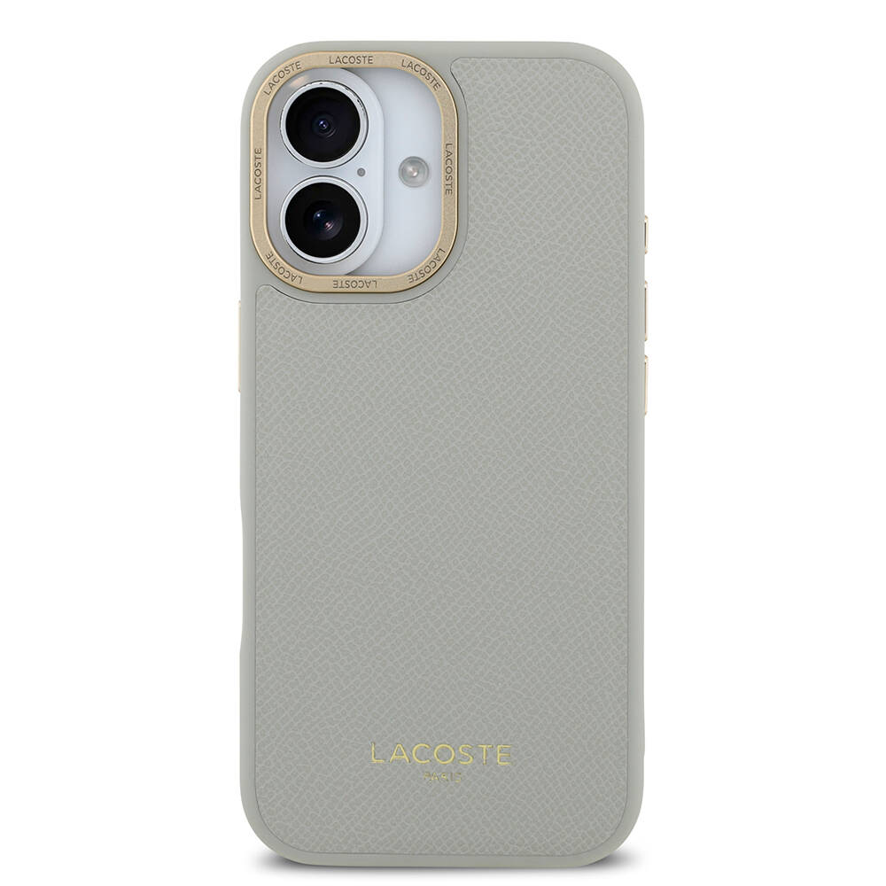 Apple iPhone 17 Kılıf Lacoste Orjinal Lisanslı M-safe Şarj Özellikli Champs Elysees PU Deri Tasarımlı Kapak - 10