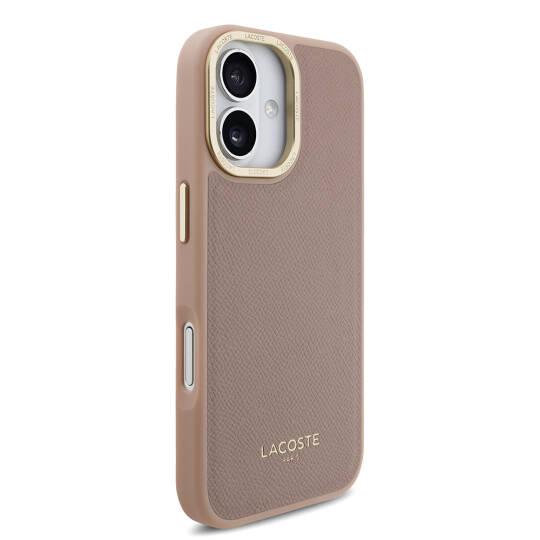 Apple iPhone 17 Kılıf Lacoste Orjinal Lisanslı M-safe Şarj Özellikli Champs Elysees PU Deri Tasarımlı Kapak - 11