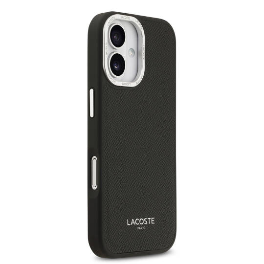 Apple iPhone 17 Kılıf Lacoste Orjinal Lisanslı M-safe Şarj Özellikli Champs Elysees PU Deri Tasarımlı Kapak - 12