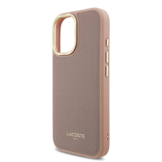 Apple iPhone 17 Kılıf Lacoste Orjinal Lisanslı M-safe Şarj Özellikli Champs Elysees PU Deri Tasarımlı Kapak - 17