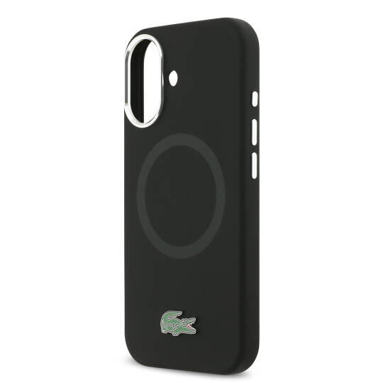 Apple iPhone 17 Kılıf Lacoste Orjinal Lisanslı M-safe Şarj Özellikli İkonik Logolu Metal Kamera Çerçeveli Silikon Kapak - 7