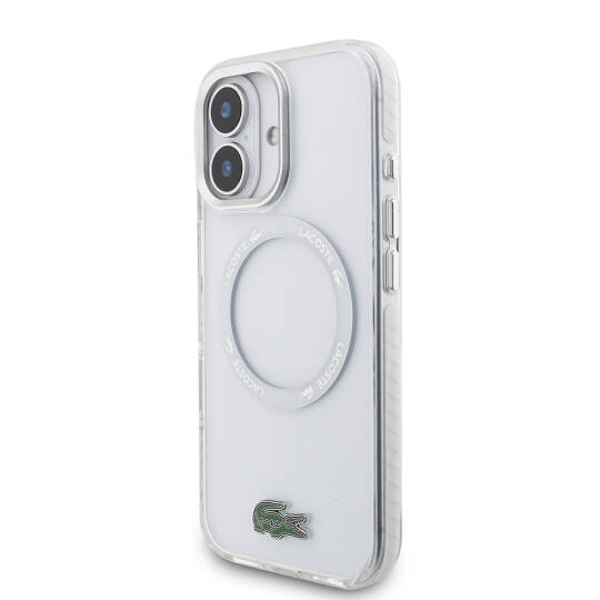 Apple iPhone 17 Kılıf Lacoste Orjinal Lisanslı M-safe Şarj Özellikli İkonik Timsah Logolu Buzlu Kapak - 5